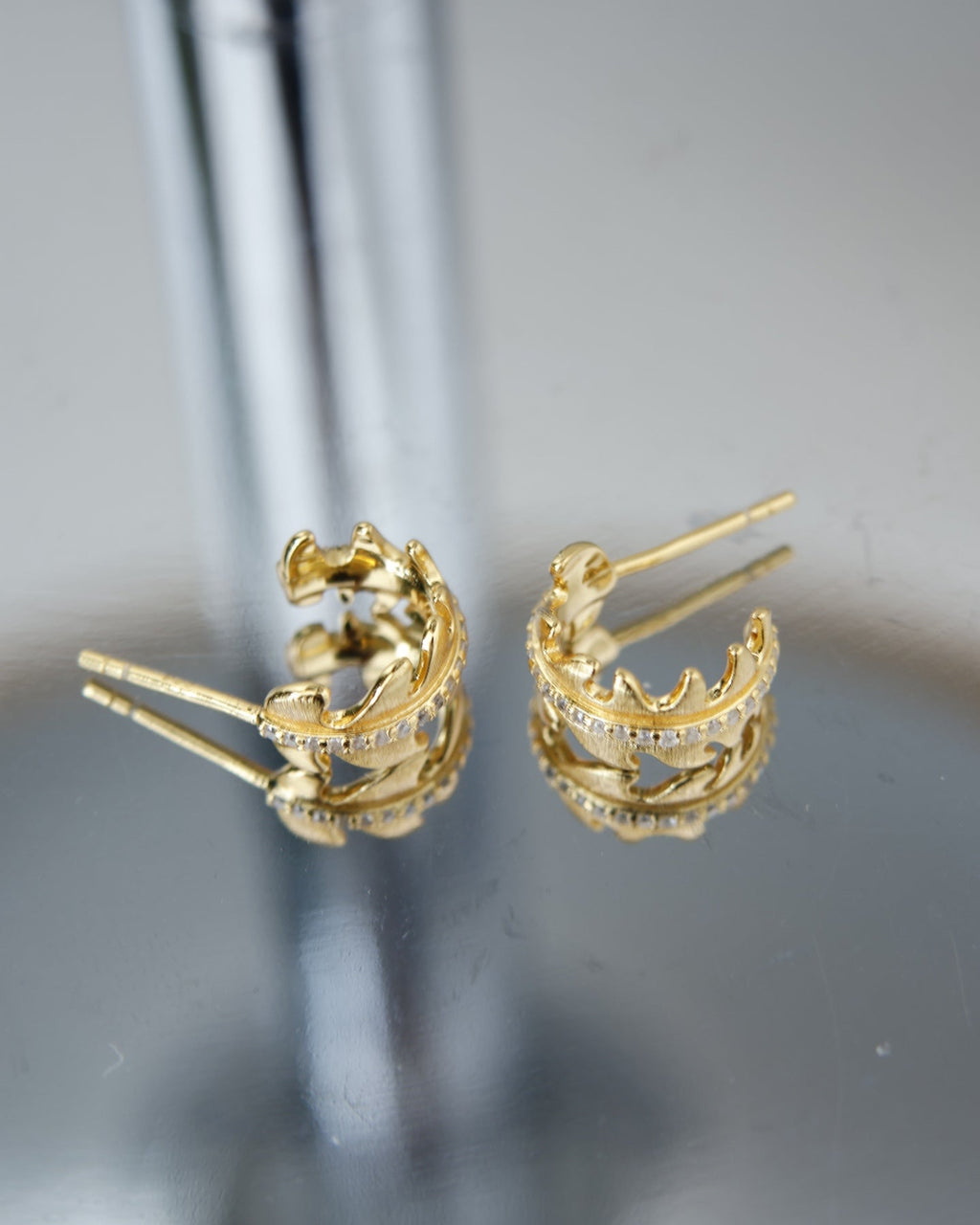 Golden Wheat Stud Earrings