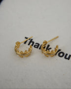 Golden Wheat Stud Earrings
