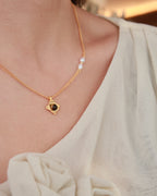 Tiger‘s Eye & Pearl Double Layer Necklace