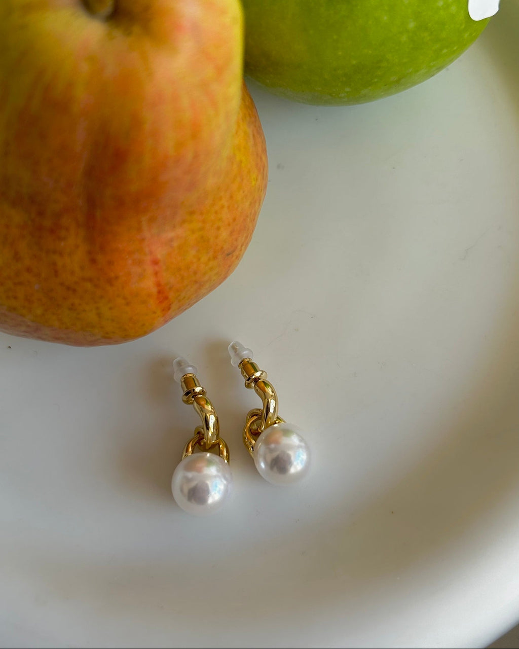 【Floating Life】 Large Pearl Earrings