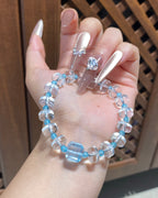 【Cloud Layers】 Rock Crystal & Topaz Bracelet