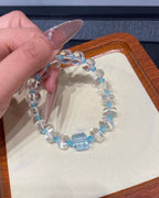 【Cloud Layers】 Rock Crystal & Topaz Bracelet