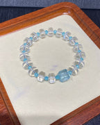 【Cloud Layers】 Rock Crystal & Topaz Bracelet