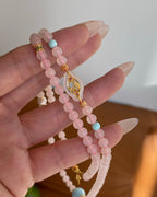 【Qinlan】 Hetian Jade & Larimar Pearl Necklace