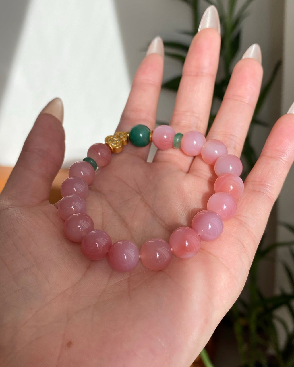 【Vermilion & Jade・Gourd of Blessings】 Bracelet