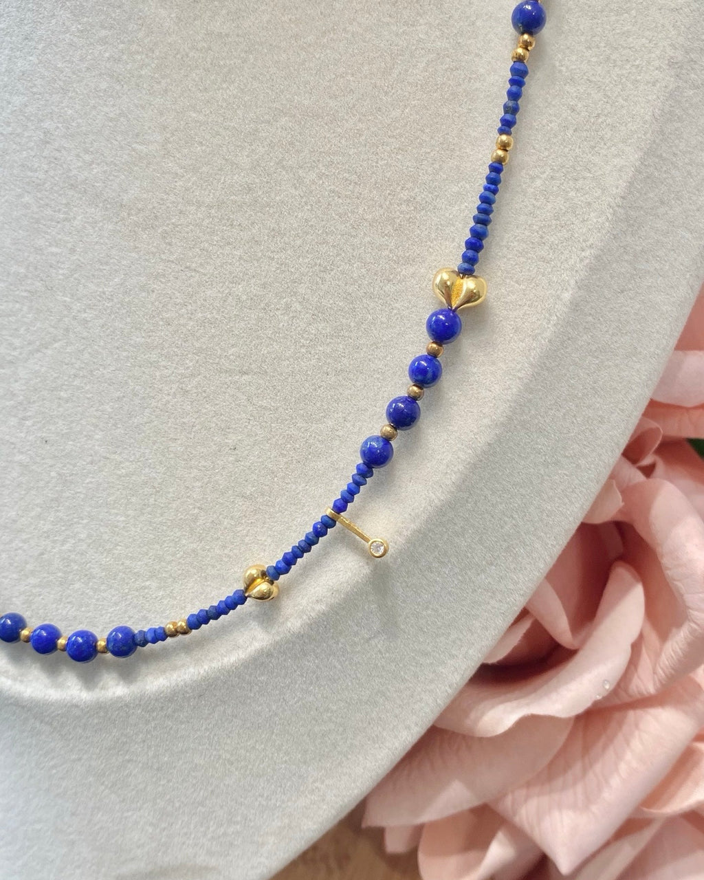 【Azure Gold Peach】 Necklace