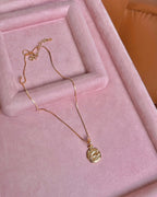 【Time Imprint】 Irregular Disc Pendant Necklace