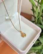 【Time Imprint】 Irregular Disc Pendant Necklace