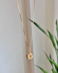 【Time Imprint】 Irregular Disc Pendant Necklace