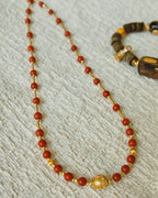 【Gilded Crimson】 Southern Red Agate Necklace