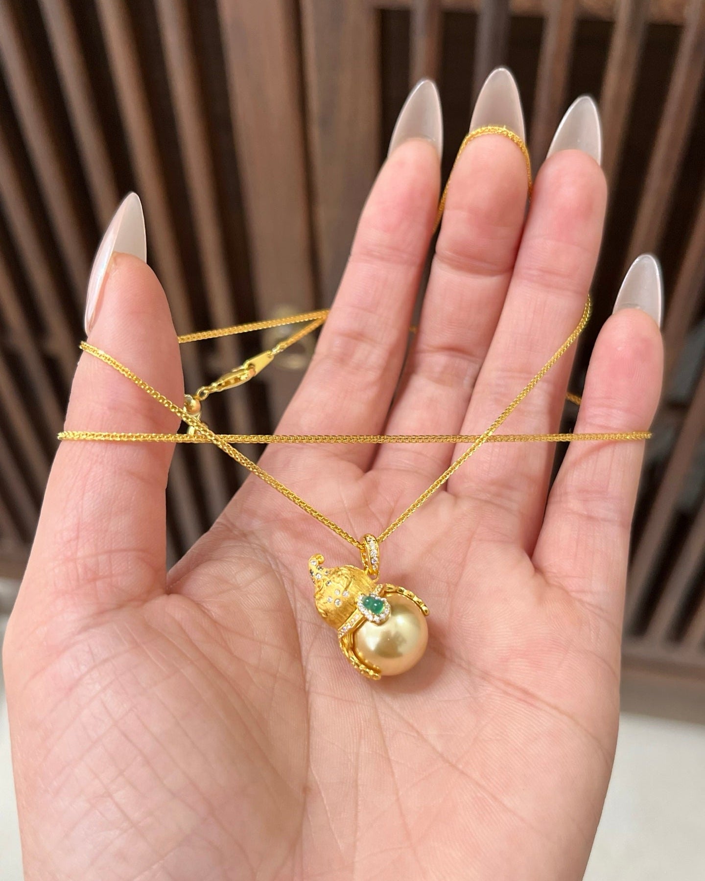 【Dual Fortune】 Gourd Pendant Necklace