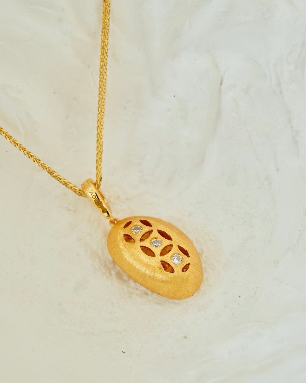 【Fortune‘s Ingot】 Diamond-Cut Ingot Necklace