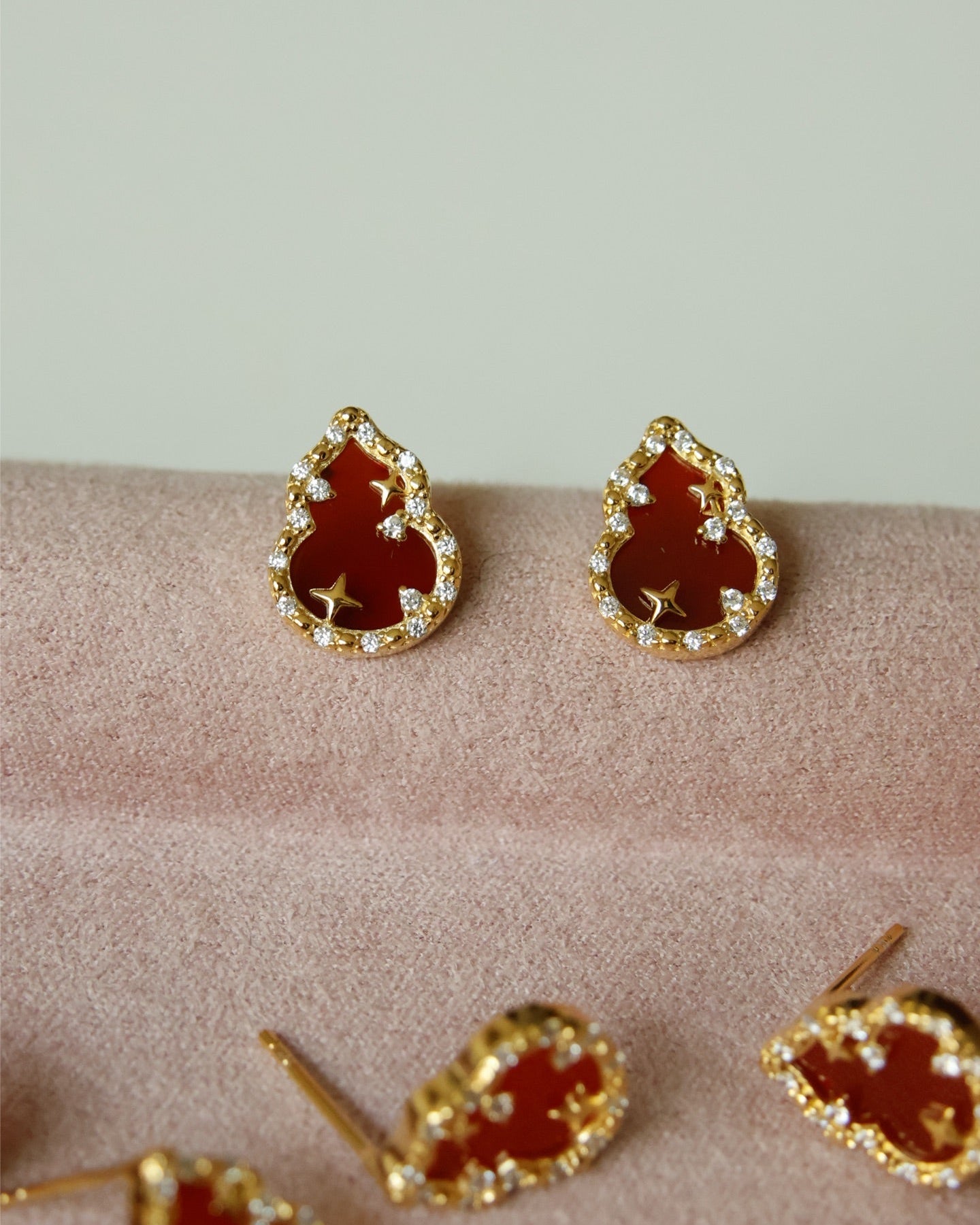 【Vermilion Starlight】Set,bracelet/earrings/necklace