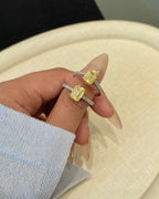 【Sunset Candy】 Citrine Cabochon Ring