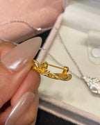 【Gilded Feather Dream】 Convertible Feather Necklace/Brooch