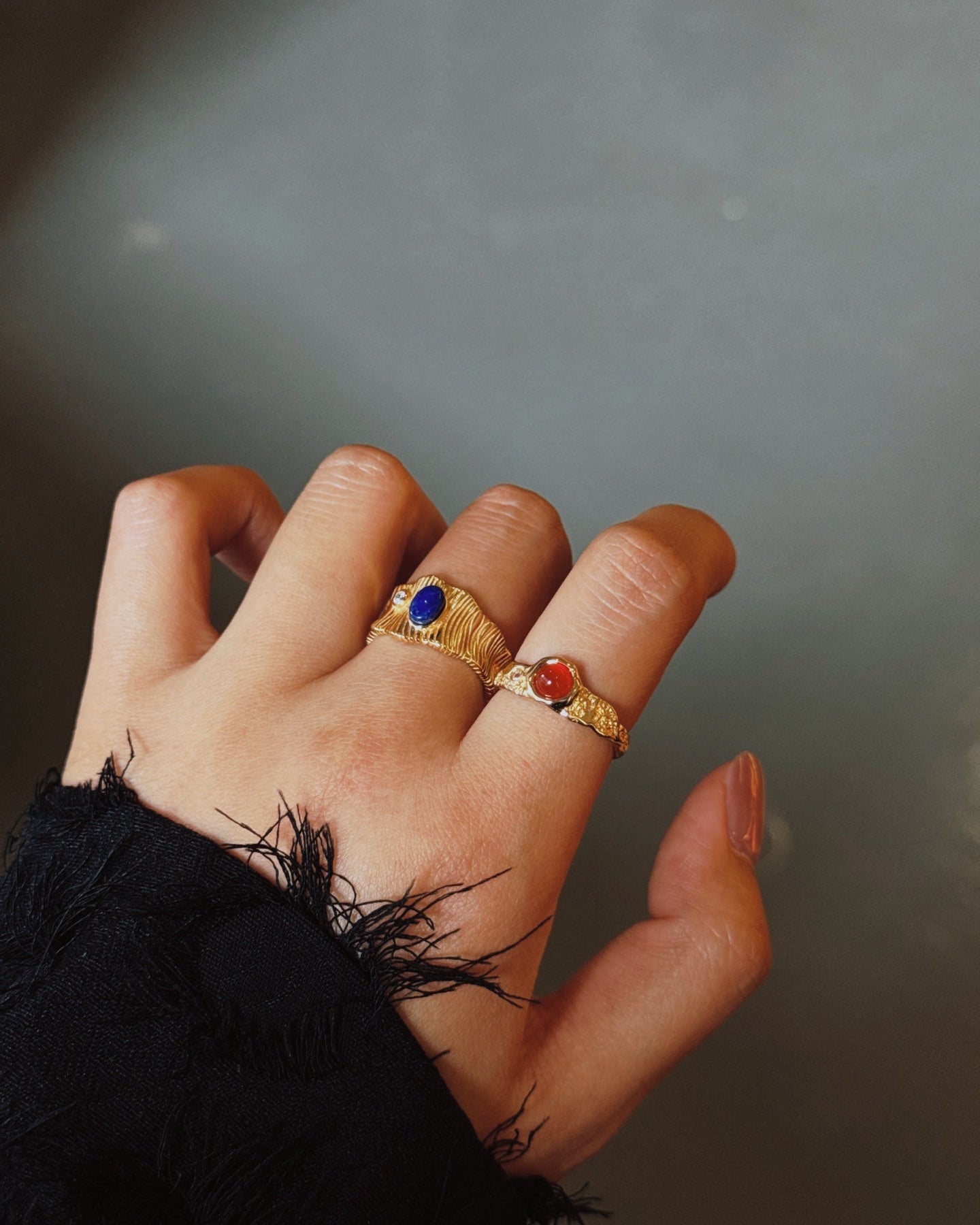 【Stardust Ripples】 Lapis Lazuli Ring