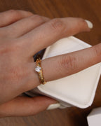 【Gilded Square】 Vintage Square Ring
