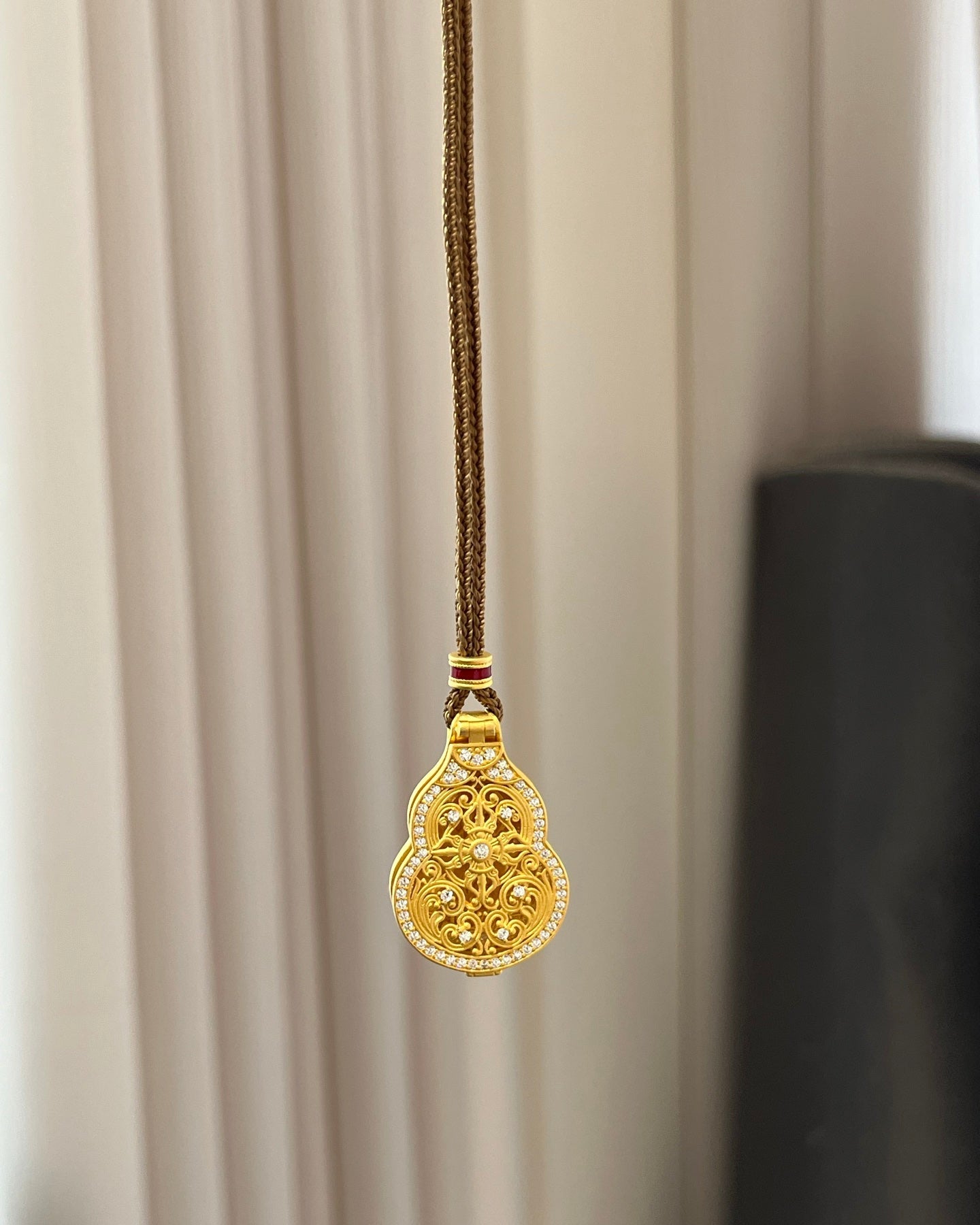【Blossoming Dharma】 Ritual Gourd Pendant Necklace