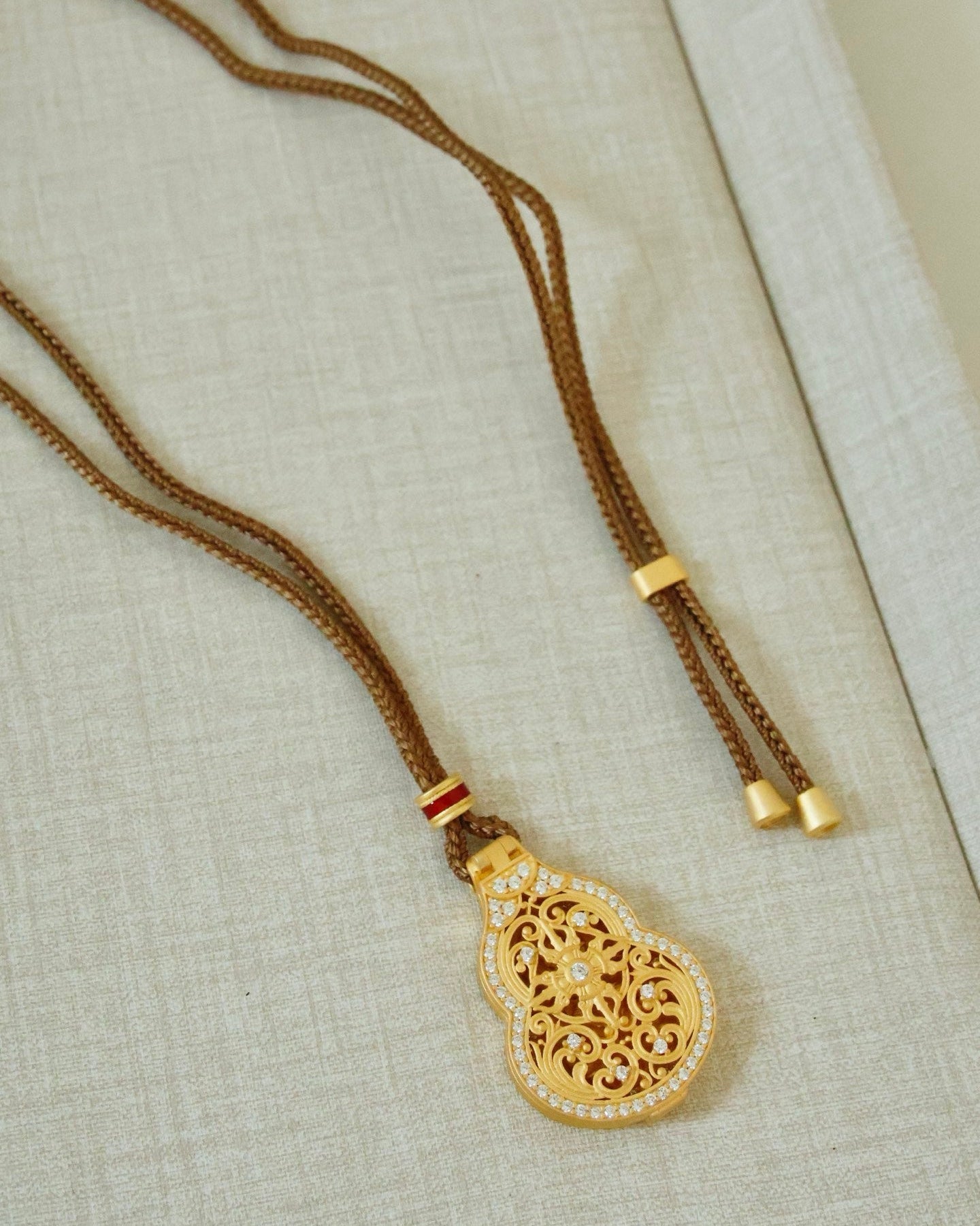 【Blossoming Dharma】 Ritual Gourd Pendant Necklace