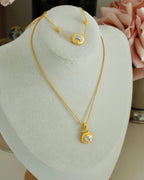 【Starlight Orbit】 Brushed Disc Necklace/Bracelet