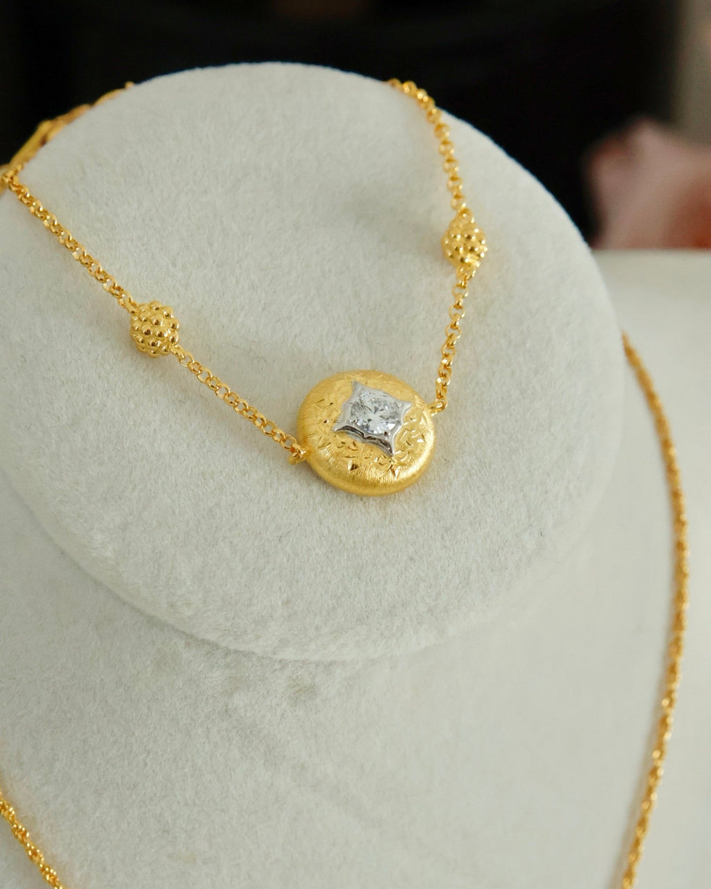 【Starlight Orbit】 Brushed Disc Necklace/Bracelet