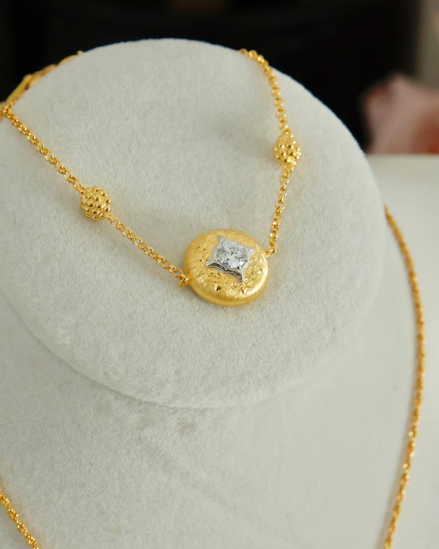 【Starlight Orbit】 Brushed Disc Necklace/Bracelet