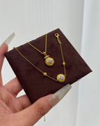 【Starlight Orbit】 Brushed Disc Necklace/Bracelet