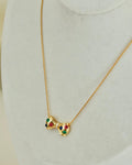 【Tri-Color Bow】 Gift Bow Necklace