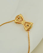 【Tri-Color Bow】 Gift Bow Necklace